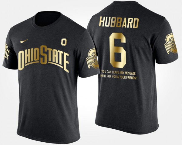 Ohio State Buckeyes Sam Hubbard Men's #6 Limited Gold With Message Short Sleeve Black College Football T-Shirt 2404GEMG4